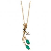 EMERALD AND DIAMOND NECKLACE
